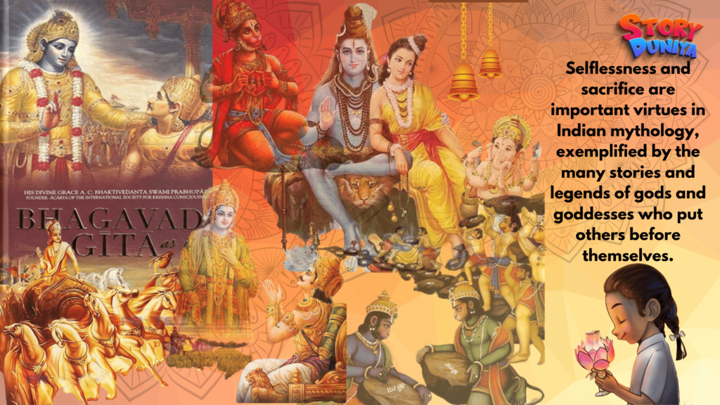 Lord Ganesha, Lord Hanuman's loyalty and the Bhagavad Gita's Selflessness and sacrifice